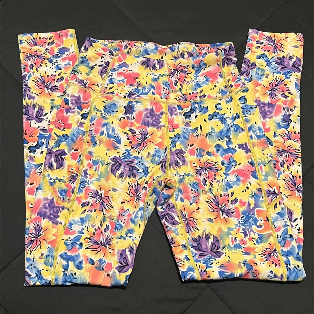 EUC matching Floral Sports Bra and Leggings Set - Picture 5 of 8